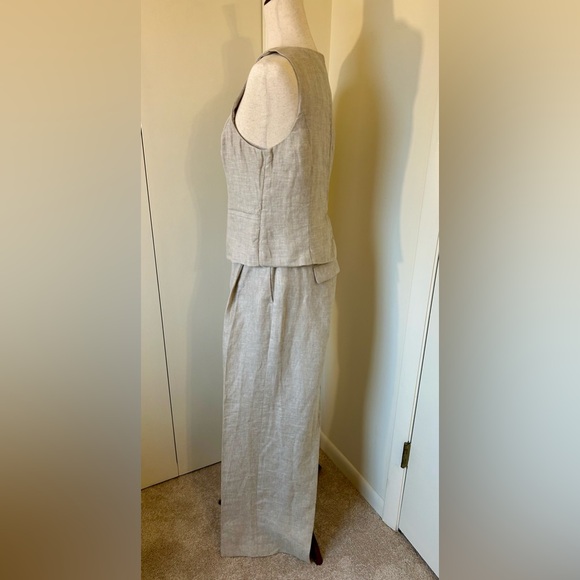 J.Crew NWOT SZ 6 100% NATURAL LINEN Wide-leg Essential Pant 100% linen - Picture 6 of 15